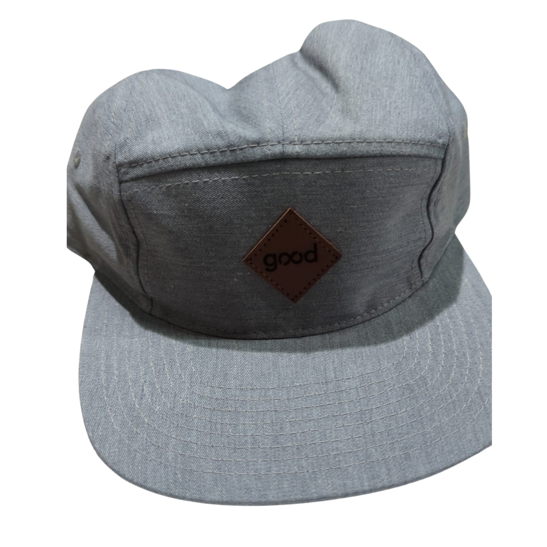 Newsboy Cap Leather Patch Good Gray - GL116