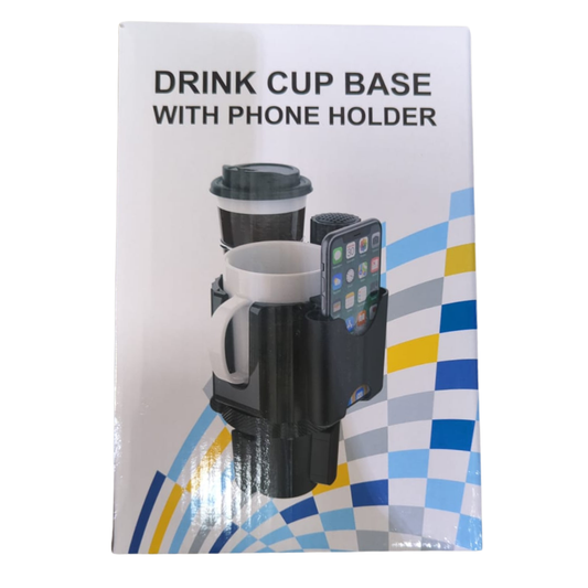 Drink Cup Base with Phone Holder Black - GL78