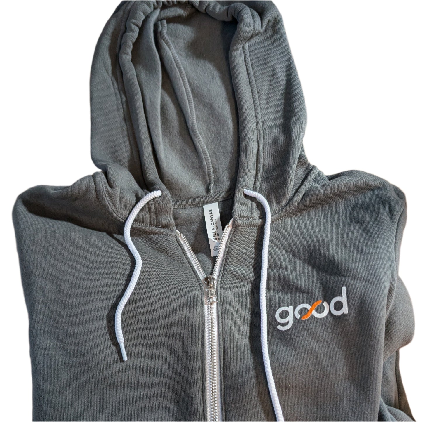 Bella Canvas Full Zip Hoodie Good Light Gray - GL58