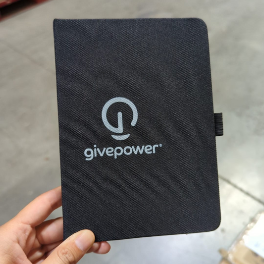 GivePower Cloth Notebook Black - GL17