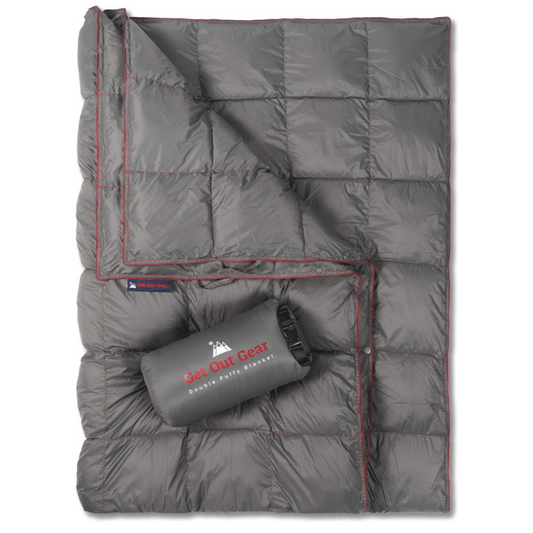 Get Out Gear Blanket aka "Down Puffy Camping Blanket" (Gray) - GL61