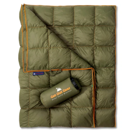Get Out Gear Puffy Blanket aka "Down Puffy Camping Blanket" (Green) - GL62